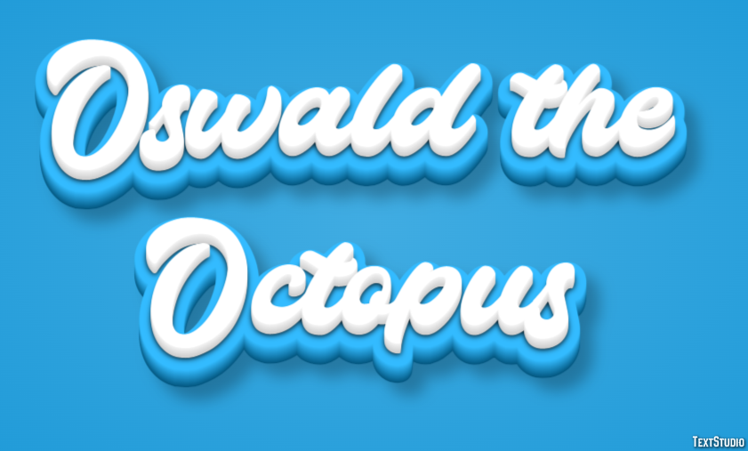 Oswald the Octopus Text effect