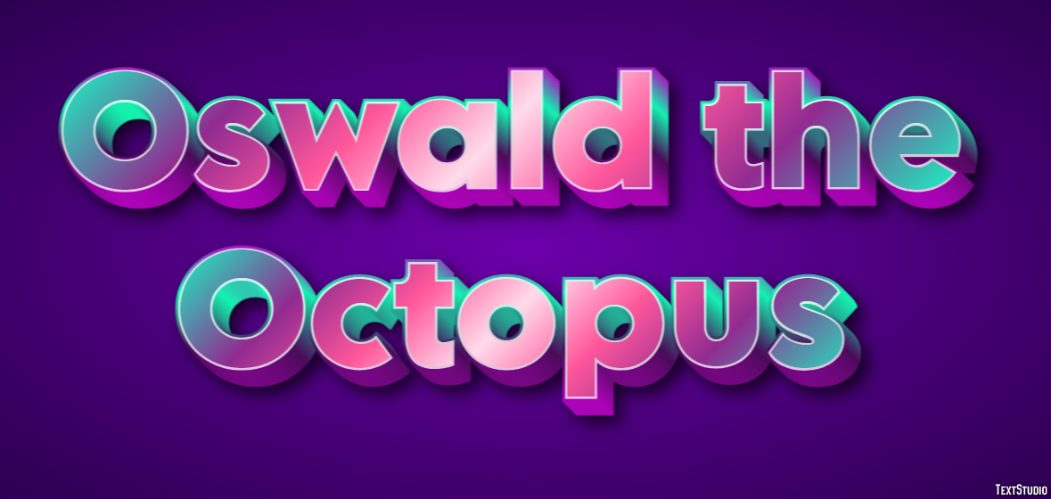 Oswald the Octopus Text Effect