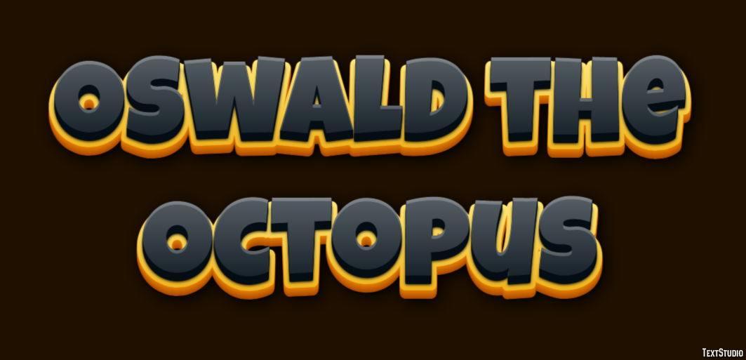 Oswald the Octopus Text effect