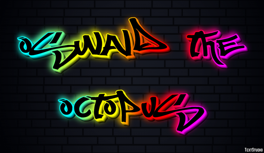 Oswald the Octopus Text Effect