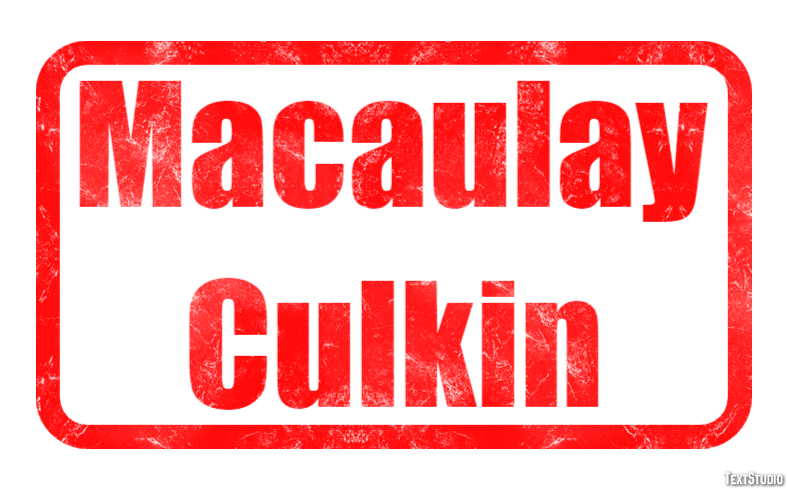 Macaulay Culkin Efeito de texto