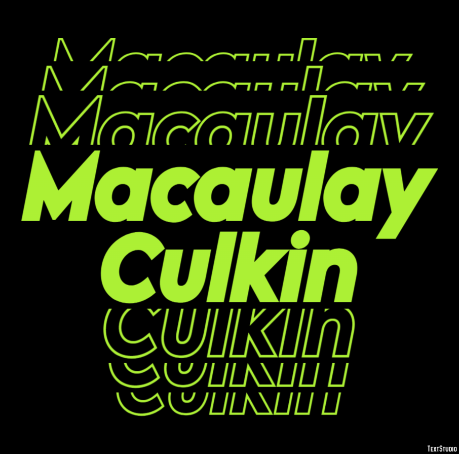 Macaulay Culkin Efeito de texto