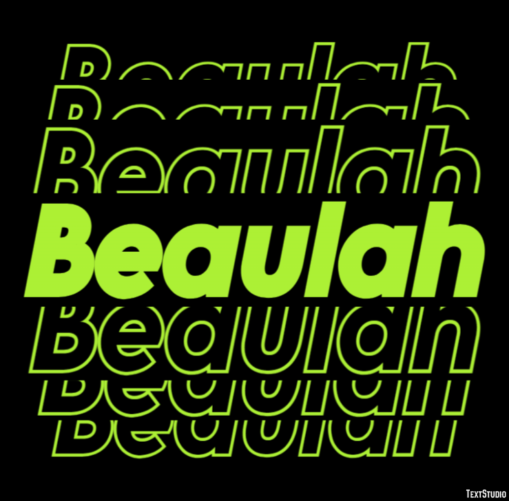 Beaulah Text effect