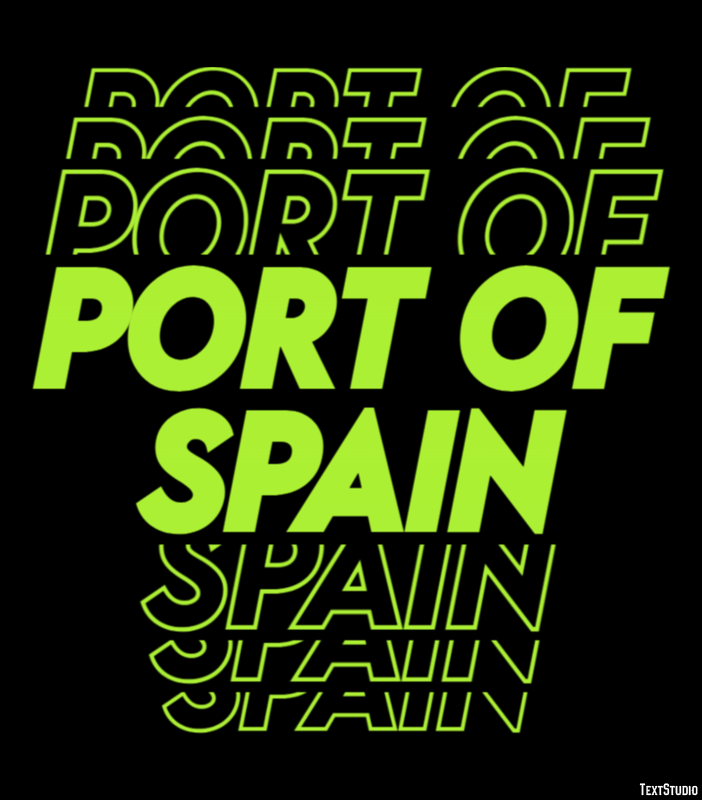 Port of Spain Effetto testo