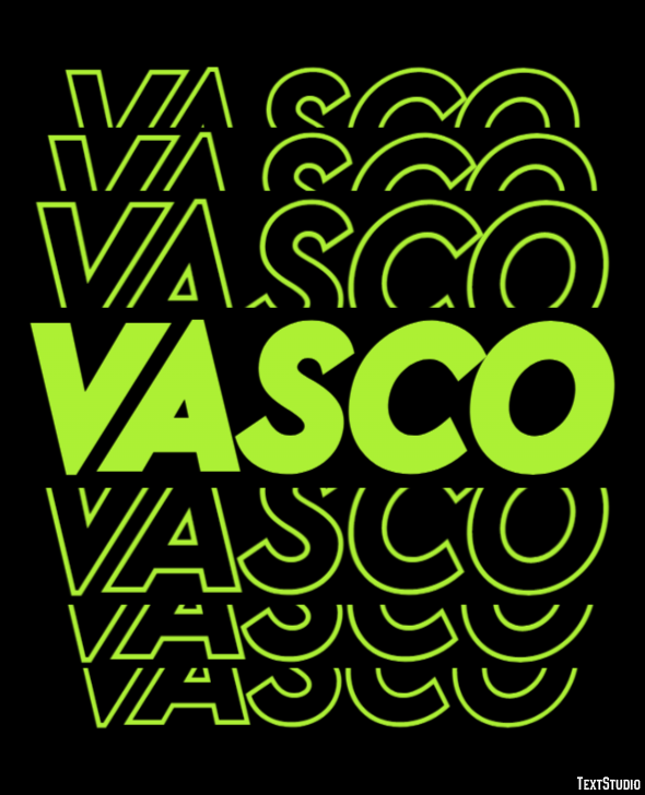 Vasco Effetto testo