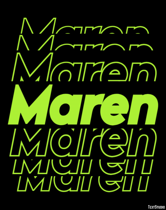 Maren Text Effect