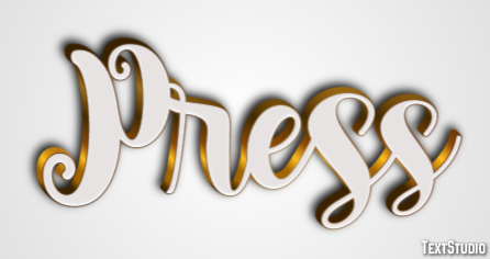 Press Text effect