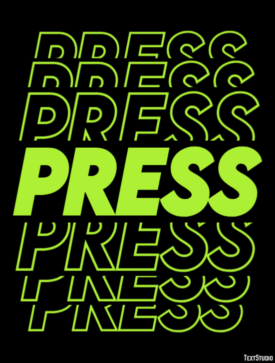 Press Text effect