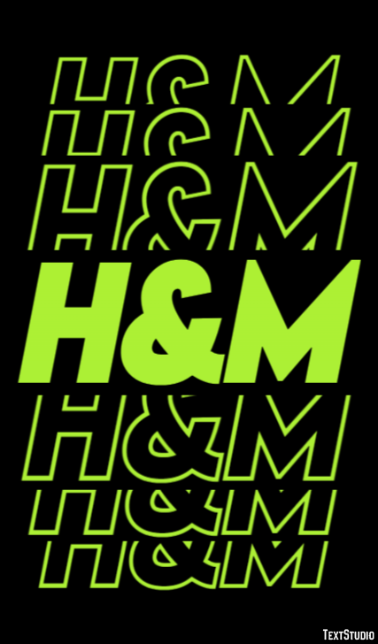 H&M Efecto de Texto