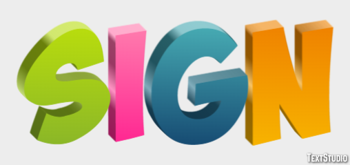 Sign Text Effect