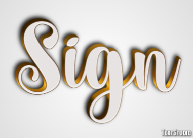 Sign Text Effect