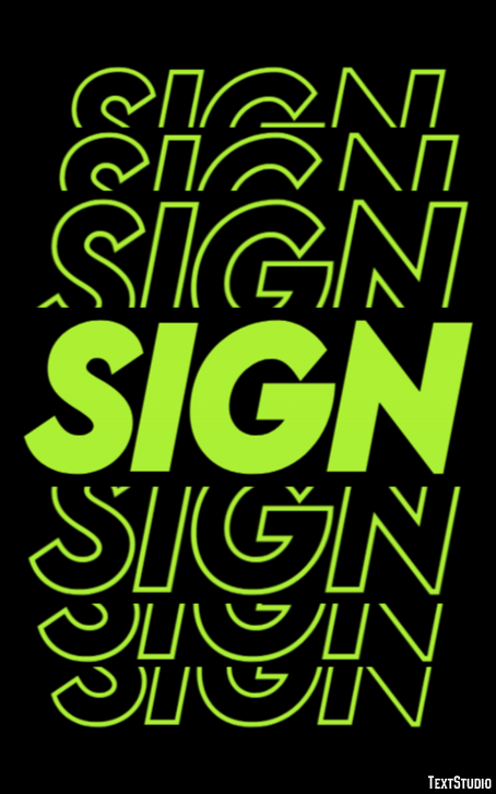 Sign Text Effect
