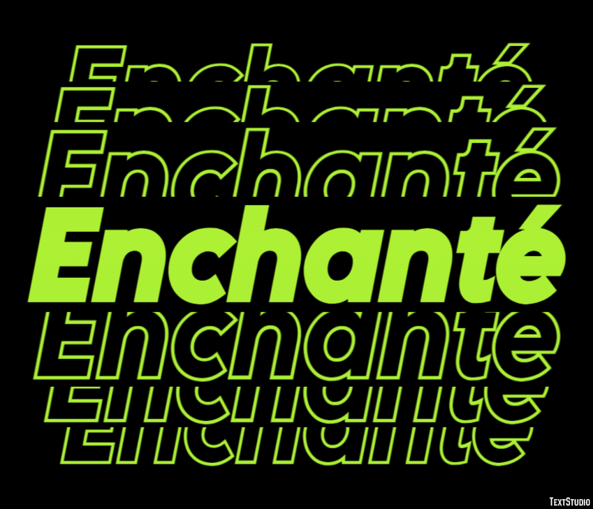 Enchanté Tekst Effect