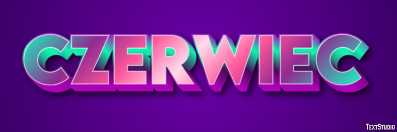 Czerwiec Efekt tekstowy