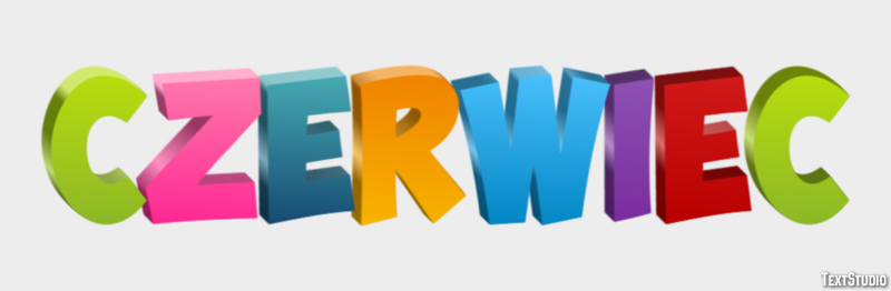 Czerwiec Efekt tekstowy