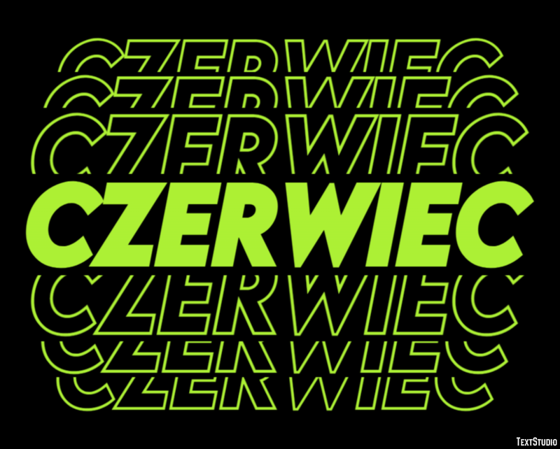 Czerwiec Efekt tekstowy