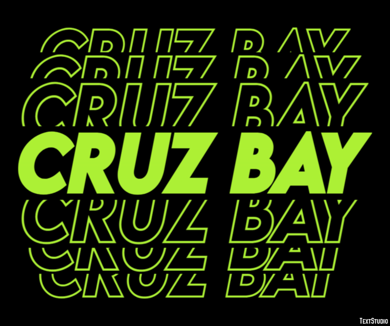 Cruz Bay Efekt tekstowy