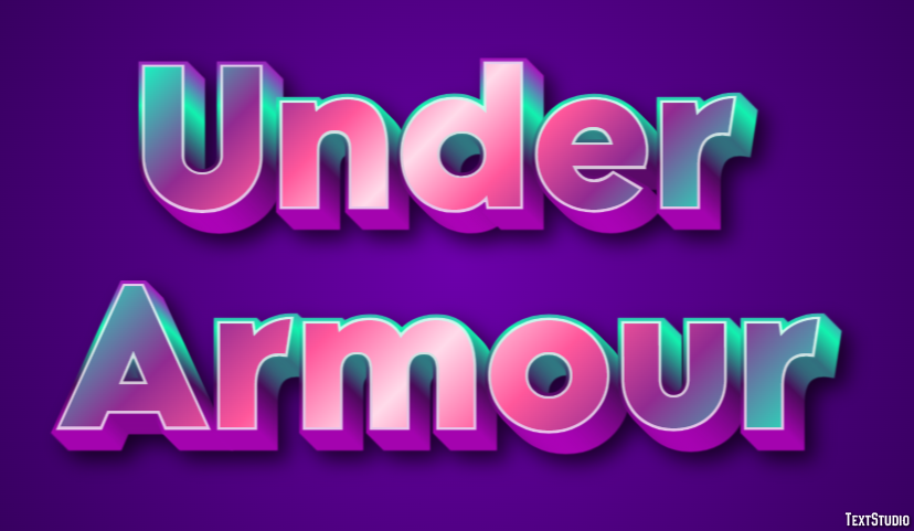 Under Armour テキスト効果