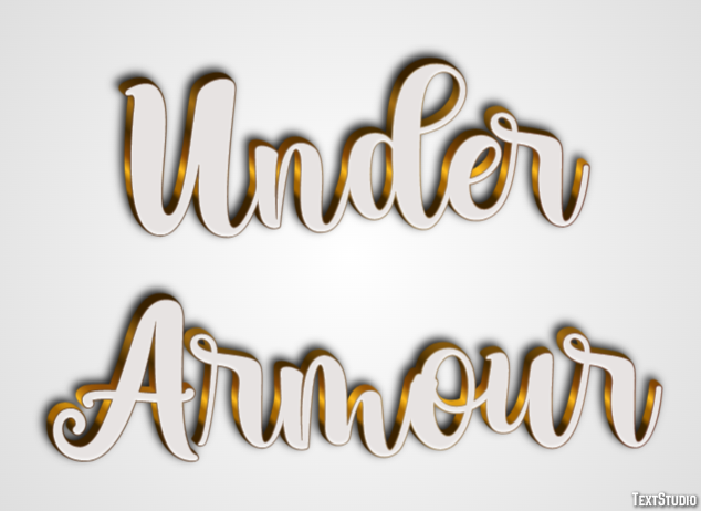 Under Armour テキスト効果