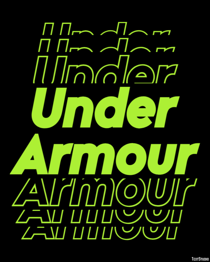 Under Armour Efecto de Texto