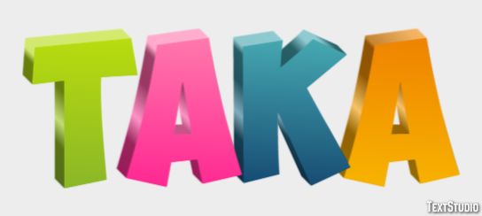 タカ Texteffekt