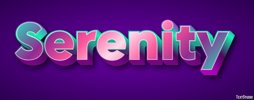 Serenity Эффект текста