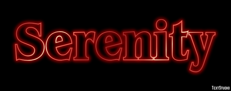 Serenity Эффект текста