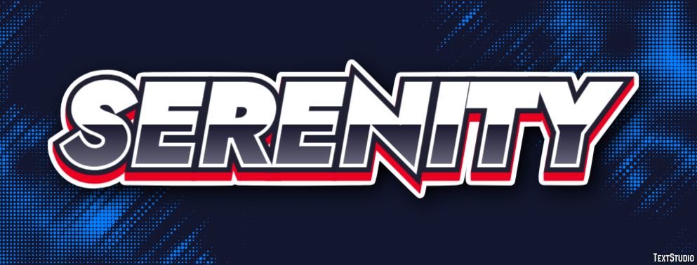 Serenity Эффект текста