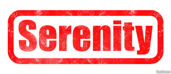 Serenity Эффект текста
