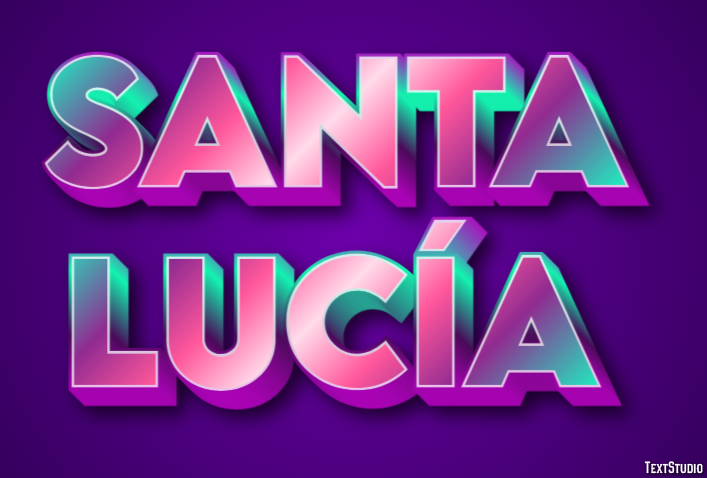 Santa Lucía Texteffekt