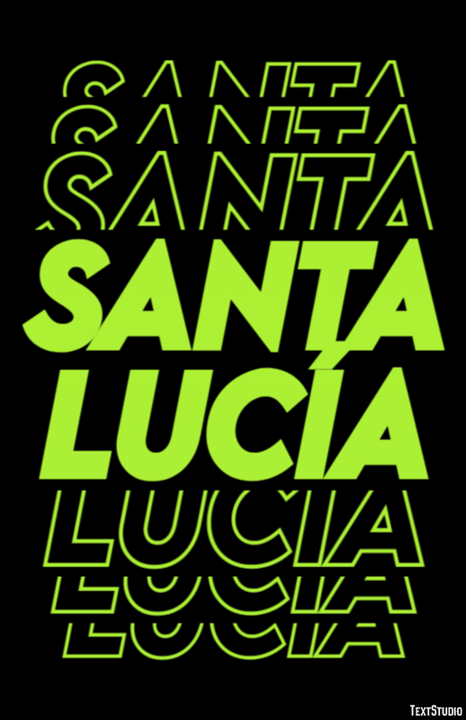 Santa Lucía Effetto testo