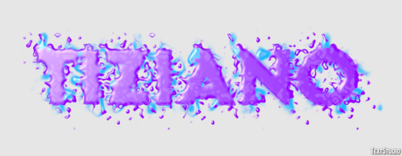 Tiziano Эффект текста