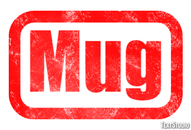 Mug Эффект текста