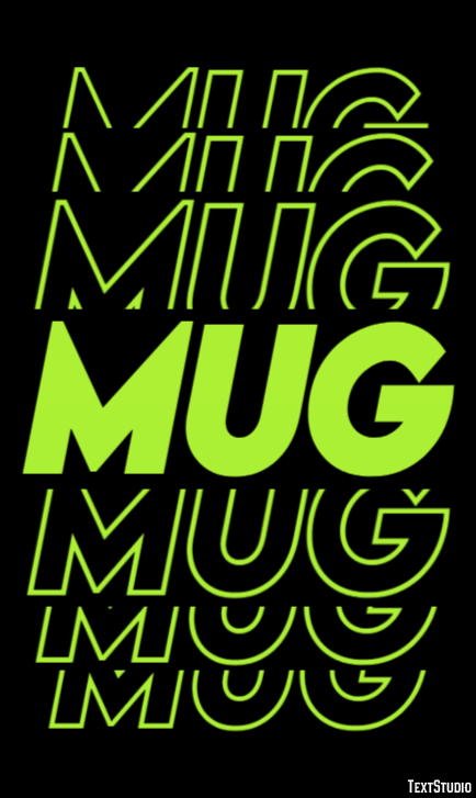 Mug Эффект текста