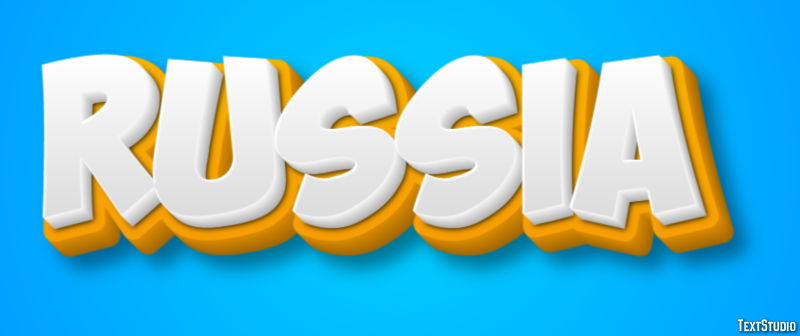 Russia Text Effect