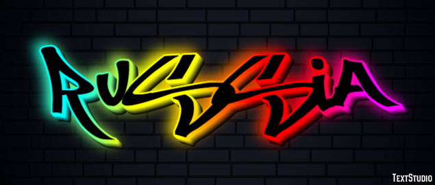Russia Text Effect