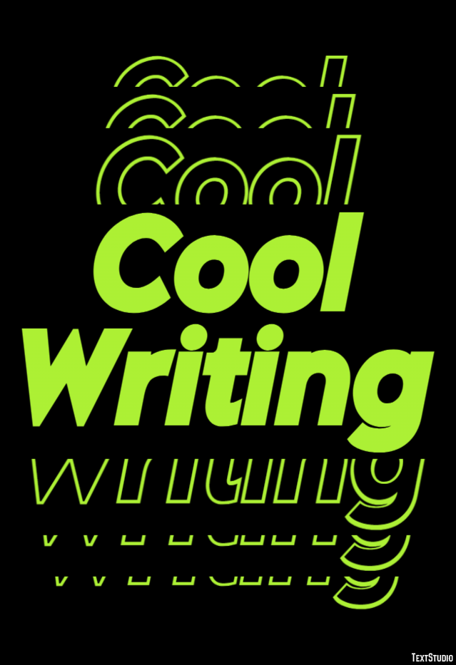 Cool Writing Efeito de texto