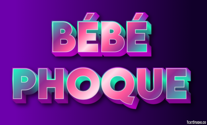 Bébé Phoque Texteffekt