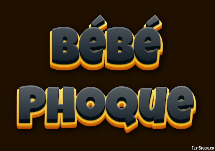 Bébé Phoque Tekst Effect