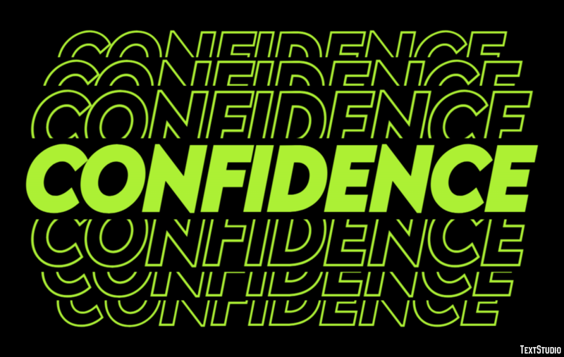 Confidence Texteffekt