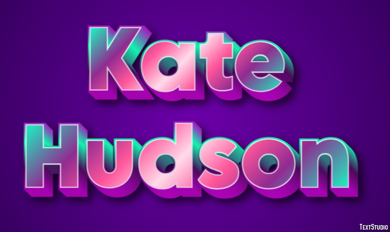 Kate Hudson Text effect
