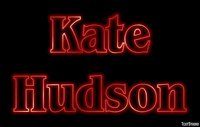 Kate Hudson Text Effect