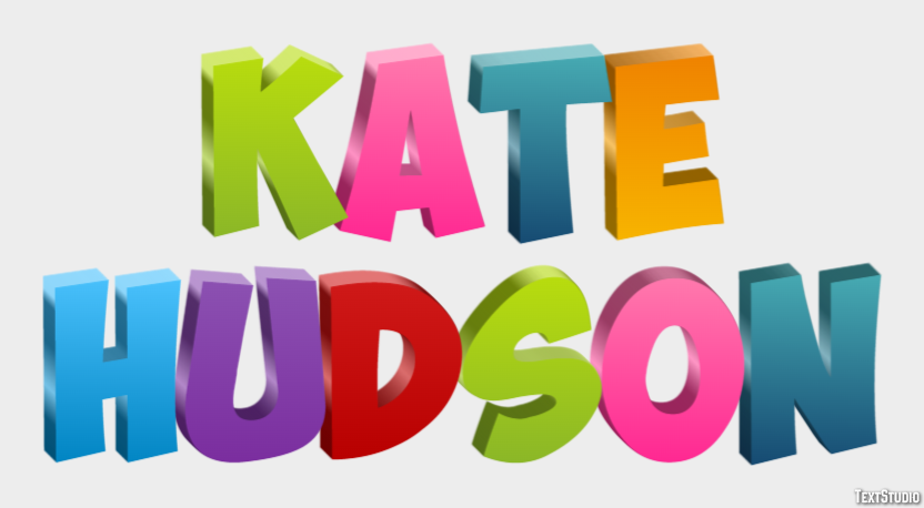 Kate Hudson Text effect