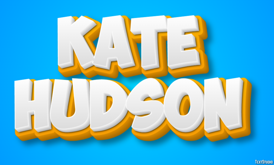 Kate Hudson Text effect