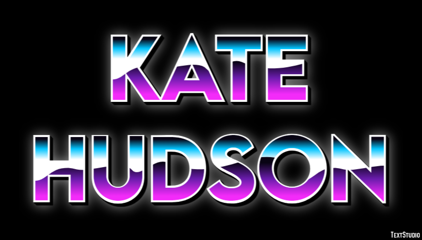 Kate Hudson Text effect