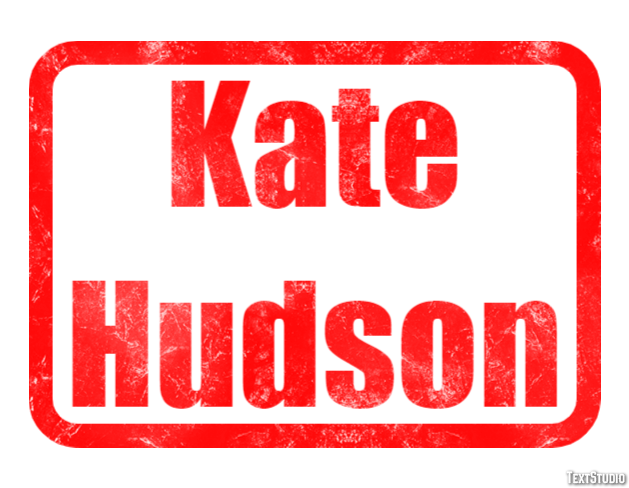 Kate Hudson Text effect