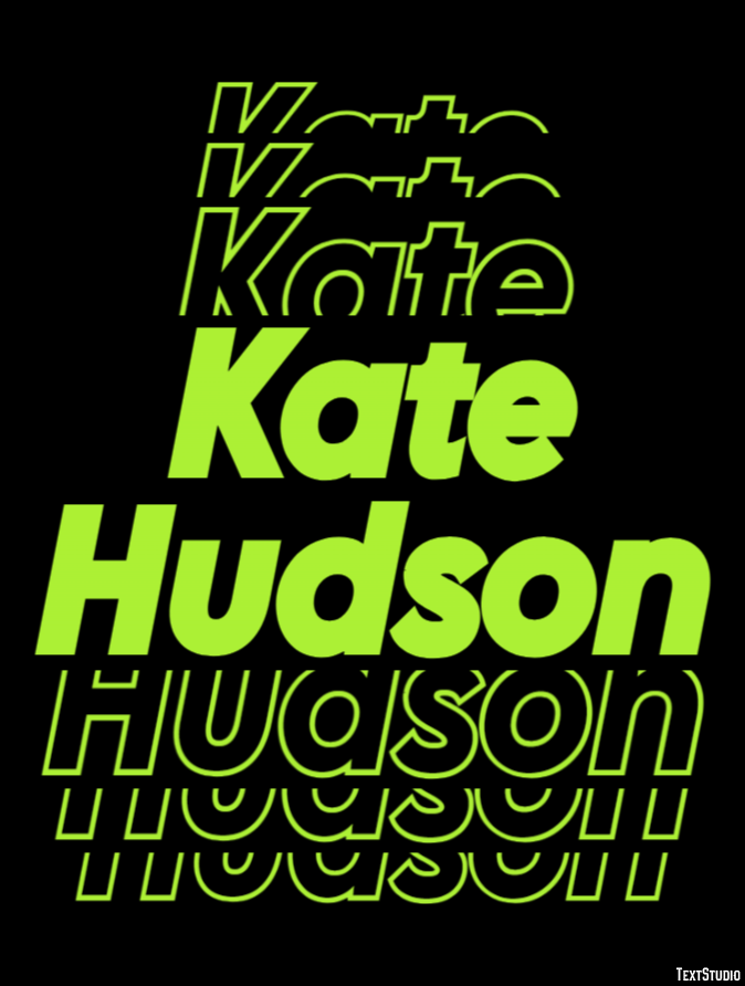 Kate Hudson Text effect