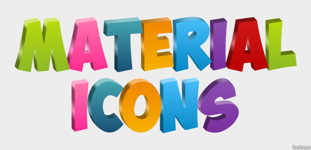 Material Icons Text Effect And Logo Design Font