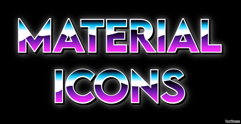 Material Icons Text Effect And Logo Design Font