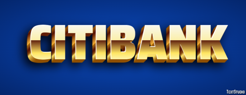 Citibank Text effect